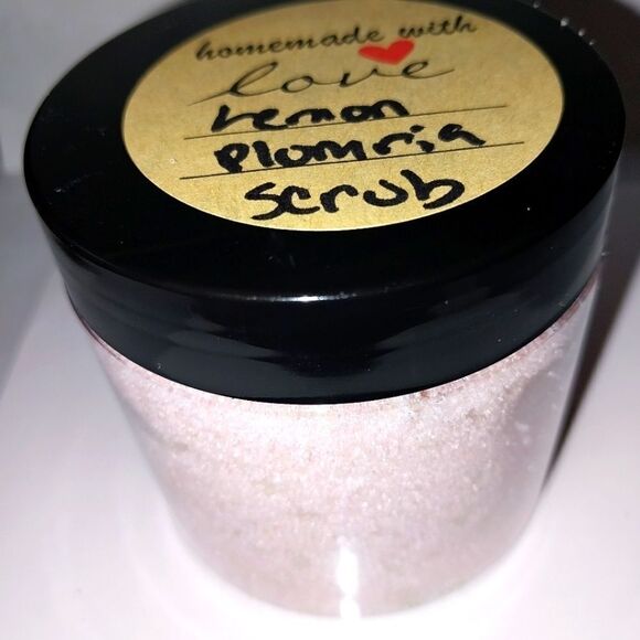 BOGO MIX OR MATCH Hand crafted Lemon Plumeria Emulsified Sugar Scrub 6oz - Picture 3 of 8